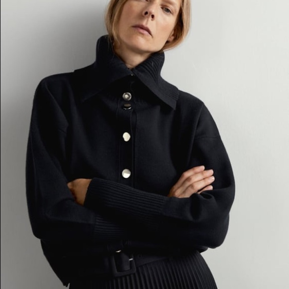 ZARA Knit black Sweater Cardigan